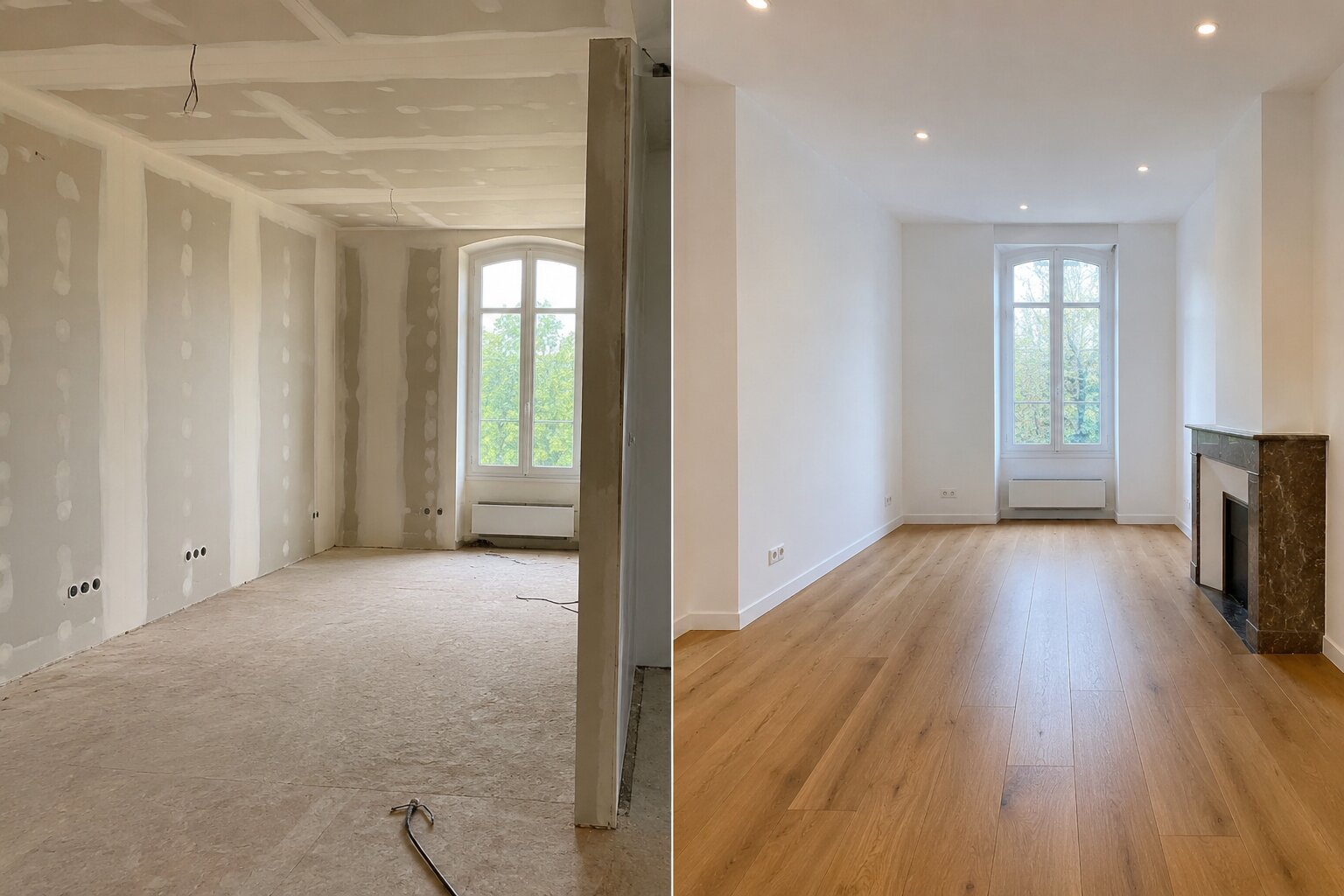 Chantier placo et finition intérieure — Techni Home Orléans